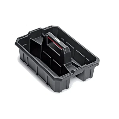 Image de Porte outils en plastique noir ouvert avec compartiments de séparation 495 x 345 210 mm