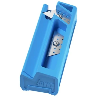 Image de Knauf rabot à bords avec 1 lame de travail et 3 lames rechange plâtre pour chanfreiner précision les plaques fibre plâtre, cloisons sèches