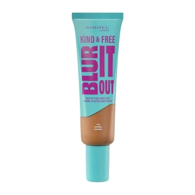 Image de Rimmel London Kind &amp; Free BLUR IT OUT Mattifying Skin Tint, 450, Caramel, All Day Shine Control, Lightweight Matte Finish Makeup, 30ml