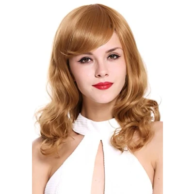 Image de WIG ME UP LHT 13 27 Perruque dame mi longue lisse pointes bouclées boucles anglaises blond fraise