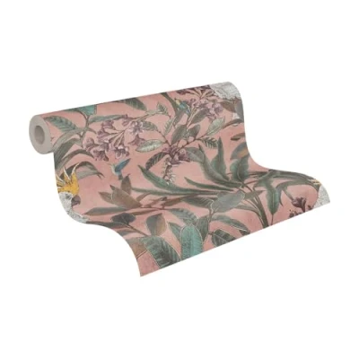 Image de A.S. Création 397481 Papier peint intissé Motif jungle Rose/vert/violet 10,05 x 0,53 m Pour salon Fabriqué en Allemagne