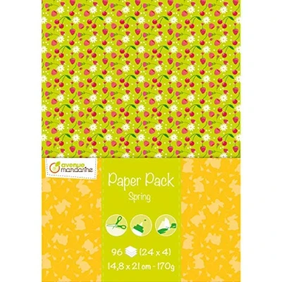 Image de Avenue Mandarine CC040C PAPER PACK Paquet de 96 Feuilles papier créatif imprimées recto verso A5 SPRING