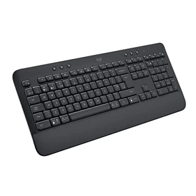 Image de Logitech Signature K650,Clavier sans fil Ergonomique Entier avec Repose Poignets, QWERTY Anglais Gris