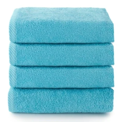 Image de Top Towel Plus Serviettes de Bain 4 Visage ou Bidet 30 x 50 cm 100% Coton Aquamar