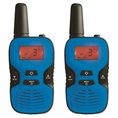 Image de Talkies Walkies numériques Longue Distance 5km, Batterie Rechargeable, avec écran LCD et Son Digital, Jeu de Communication d&#039;action pour Aventure en Plein air, Clip Ceinture, Bleu / Noir, TW43