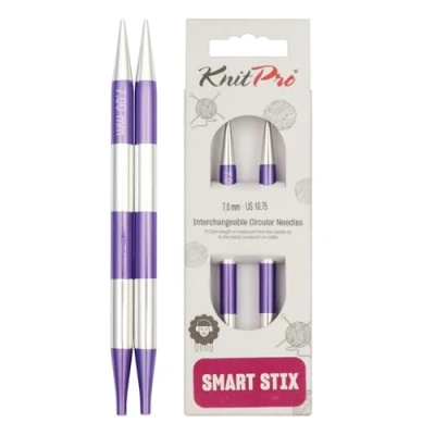 Image de KnitPro K42131 42131 SmartStix Pointe à Aiguilles, métal, Multicolore, 7 mm, Coloré, 7mm
