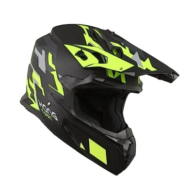 Image de KSK HANGY000 Casques de motocross jaune/noir XS, 53 54 cm ECE 22.06