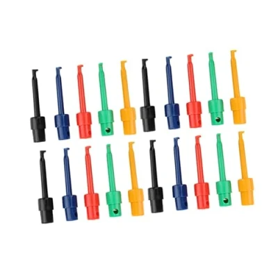 Image de Grand Crochet de Test, Pièces Rechange pour Test Pince Multicolore 20pcs Électronique Multimètre(Large Hook)
