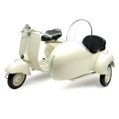 Image de New Ray 48993 Véhicule Vespa + Side Car 1/6ème, Blanc