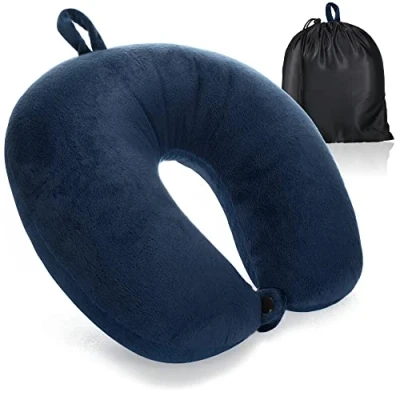 Image de com four® Oreiller Cervical de qualité supérieure Soutien du Cou avec Mousse à mémoire Forme Coussin pour Adultes Voyage Doux
