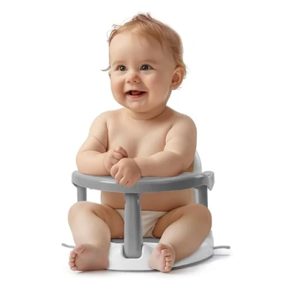 Image de Navaris Siège de bain pour bébé Transat bebe 32 x 28 cm Réducteur baignoire confortable et sécurisé nouveau nés tout petits 6 à 16 mois