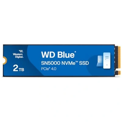 Image de WD Blue SN5000 2TB SSD, Disque SSD Interne, M.2 2280 NVMe PCIe Gen4, jusqu&#039;à 5150 MB/s, nCache Technology, Comprend Acronis True Image for Western Digital, Clonage de et Migration.