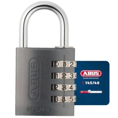 Image de Abus 145/40 Cadenas en aluminium à combinaison 4 chiffres 40 mm