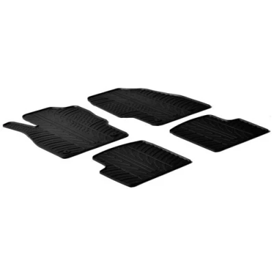 Image de Gledring 0080 Ensemble de tapis sol Caoutchouc avant et arrière 4 noir 750mm 550mm OPEL: Corsa D 3/5 portes