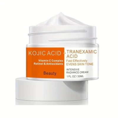Image de crème visage à l&#039;acide kojique + acide tranexamique pour clarifier la peau, revitaliser le teint, stimuler l&#039;éclat, et corps, les taches sombres,