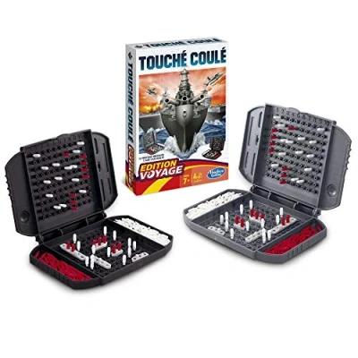 Image de Hasbro Gaming Touché Coulé Édition Voyage Version Compacte Jeu de et Stratégie pour Enfants à partir 7 Ans Plus Cadeau la Famille Multicolore