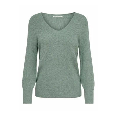 Image de ONLY Onlatia L/S V NECK CUFF NOOS Pullover, Femme, Taille: XS, Chinois green