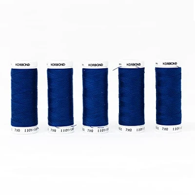 Image de KORBOND Fil Polyester 100 M, Bleu Saphir