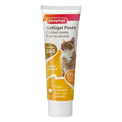 Image de Beaphar Pâte à la volaille pour Chat Contient de Taurine &amp; oméga 3 (1 x 100 g)