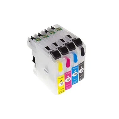 Image de vhbw Cartouches d&#039;encre Vide Multicouleurs Compatible avec Brother MFC J6720DW, J6920DW imprimante CISS (compatiblepack de 4, + Puce)