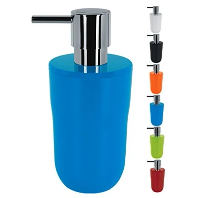 Image de Spirella Distributeur de savon liquide Capacité 7,5 x 16,5 cm 300 ml Bleu