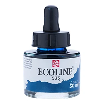 Image de Unbekannt Ecoline 11255331 Liquide Watercolor Pipette Jar Indigo 30 ml, Regular