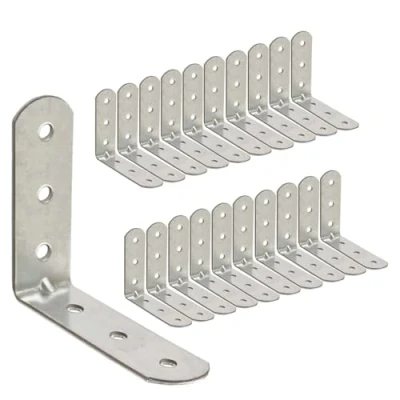 Image de OMIDEAS 20 x Équerre de Fixation (40 40 16) Support d&#039;angle Droit en forme L, Angle 90 Degrés Acier, étagère, Coin