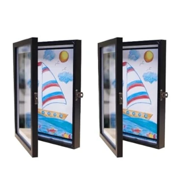 Image de BD ART Lot de 2 cadres rabattables pour dessins, images, photos enfants A4 21 x 30 cm Noirs