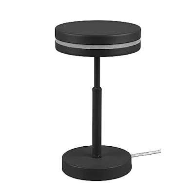 Image de TRIO, Lampe de table, Franklin incl. 1 x LED,SMD,6,0 Watt,3000K,700 Lm. Plastique, Noir, Corps: Métal, Antracite Ø:14,0cm, H:25,0cm Interrupteur cordon,IP20,Source lumineuse non remplaçab,