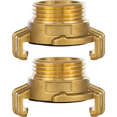Image de POPPSTAR 2X raccord Rapide en Laiton 1 Pouce Filetage Mâle (Filetage G 1&quot; avec à Griffes système Geka)