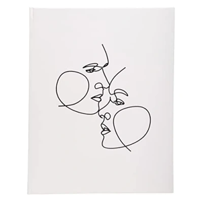 Image de Exacompta Réf. 47689E 1 Livre d&#039;or classique Art Format vertical 27x22 cm En simili cuir marquage brillant Tranche argent 100 pages blanches unies Coloris : ivoire