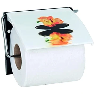 Image de Porte Rouleau Papier Wc Mural MSV Manila Blanc Pratique et design Facile à entretenir