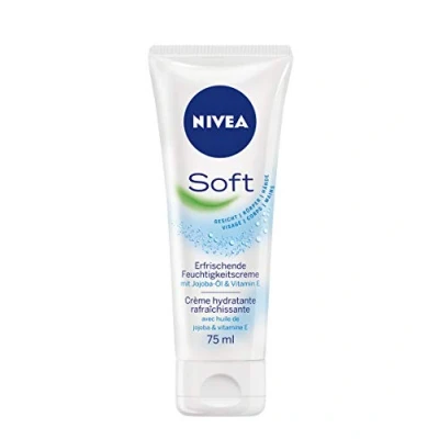 Image de NIVEA crème douce en 1 paquet (1 x 75 ml), hydratante rafraîchissante avec huile de jojoba et vitamine E, nourrissante pour le visage, corps les mains