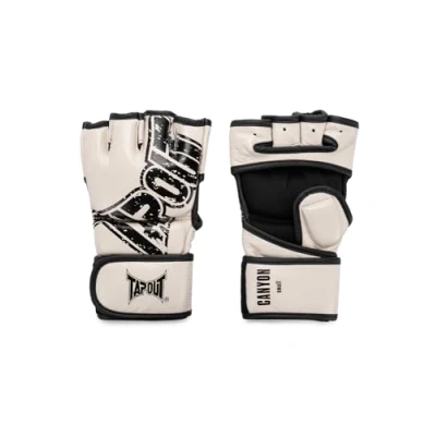 Image de Tapout Gants d&#039;entraînement MMA en Cuir (1 Paire) Canyon, Ecru/Noir, M 960003