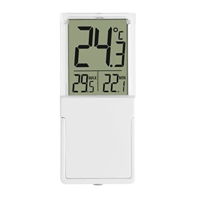 Image de TFA Dostmann Vista thermomètre de fenêtre numérique ou d&#039;intérieur, 30.1030, lecture confortable la température, résistant aux intempéries, blanc