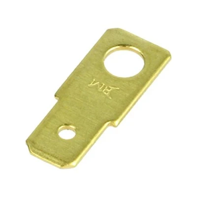 Image de 10X BM 01002 Connecteur: plat 6,3mm 0,8mm mâle M4 non isolée vissés laiton GR