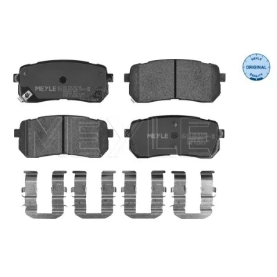 Image de MEYLE 025 245 5915/W Jeu de plaquettes frein ORIGINAL Quality Essieu arrière avec indicateur d&#039;usure tôle anti bruit accessoires