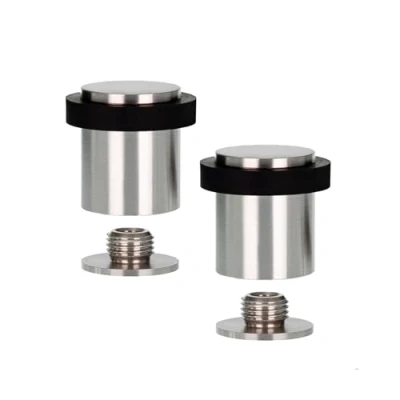Image de EVI Herrajes Lot de 2 butées porte avec base filetée en caoutchouc silicone naturel et acier inoxydable vis + cheville fixation Modèle I 181