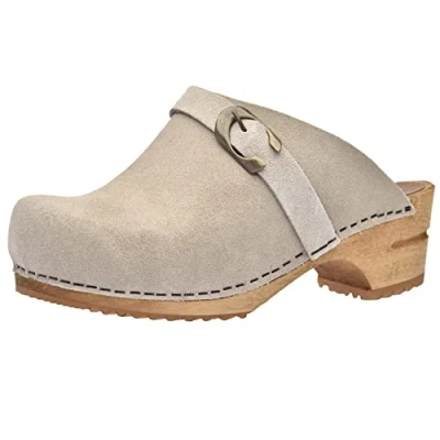 Image de Sanita HEDI OPEN Sabots, Femme, Taille: 39, Beige Suède
