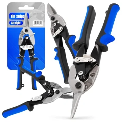 Image de Cisaille Tôle Droite 10&#039;&#039; Découpe Métaux Coupe Rectiligne Ferblantier Couvreur Multiples Usages Professionnelle Qualité Industrielle Ergonomique Précision