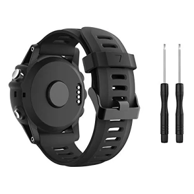 Image de TOPsic Bracelet Fenix 3/Fenix 3 HR, de Montre 26mm Bande Remplacement en Silicone pour HR/Fenix 5X/5X Plus/Fenix 6X/6X Pro