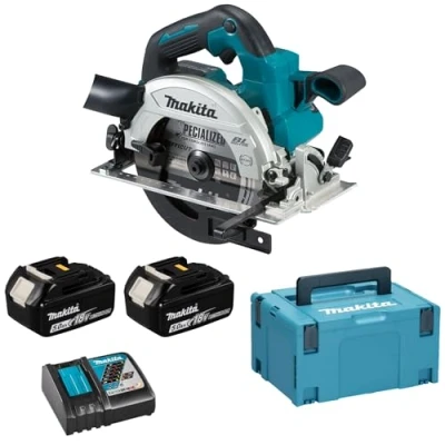 Image de Scie circulaire 18 V Li Ion 5 Ah Batterie LXT Diam. 165 mm MAKITA DHS660RTJ