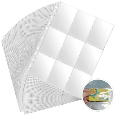 Image de PUWOWYE Pochettes pour Cartes, 40 Pages 720 de Pochette Carte avec Poches des Deux Côtés Cartes Trading Card Game Collection, Transparente Classeur