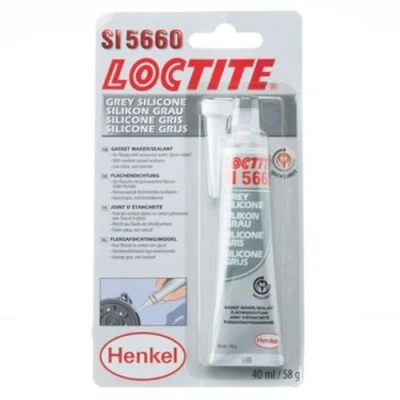 Image de Loctite SI 5660 Silicone gris pour joint d&#039;étanchéité mécanique ou industriel, pâte a carter et transmission , résistant à l&#039;eau l&#039;huile aux liquides de refroidissement, tube 40 ml
