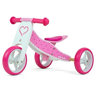 Image de Milly Mally Jake Draisienne à Deux ou Trois Roues Vélo en Bois Hearts