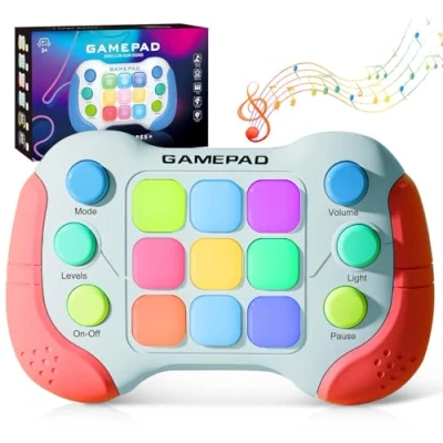 Image de Azyh Fast Push Game Fidget Toys Handle, Upgraded Flashing Quick Press Games Pro pour Enfants, Speed Light Up Game, Console Portable éducative Gamepad Garçons, Filles, Adolescents