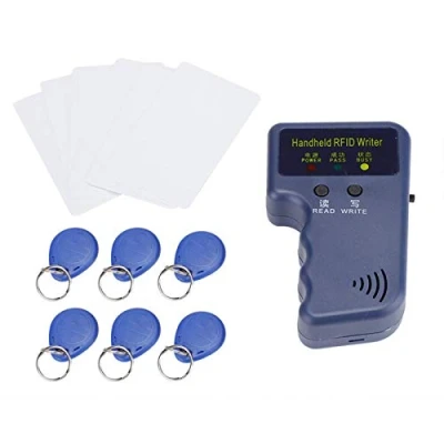 Image de RFID Reader Writer, 125KHz 5W Clé de Poche Key Duplicator Copier ID Writer Programmer with 6 Keychain/6 Card