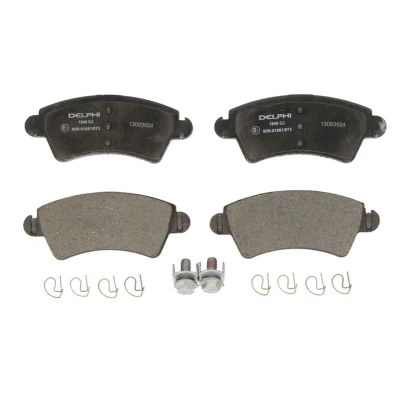Image de DELPHI LP1846 Jeu de plaquettes frein non préparé pour indicateur d&#039;usure avec tôle anti bruit accessoires PEUGEOT: 206 3/5 portes