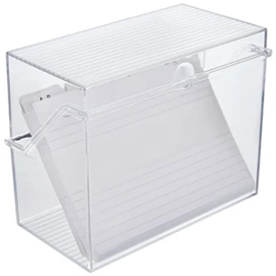 Image de Helit Petite boîte à cartes A6 transparente avec 50
