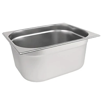 Image de Vogue DW440 Poêle en acier inoxydable 304 très résistante 1/2 Gastronorm, capacité 9 l, 150 mm x 265 325 mm, argent